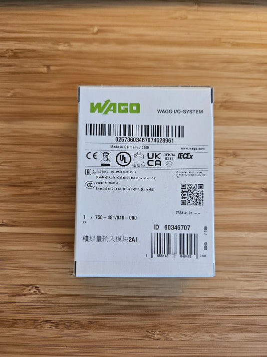 WAGO 750-481/040-000 2AI 750 XTR 2-channel analog input; resistance measurement; Intrinsically Safe; Extreme