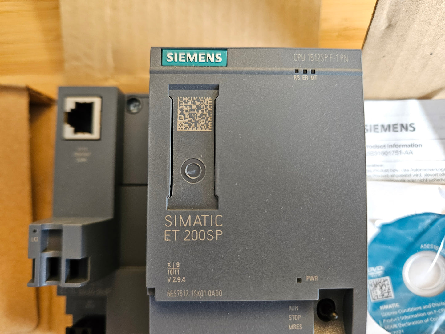Siemens 6ES7 512-1SK01-0AB0 SIMATIC DP, CPU 1512SP F-1 PN for ET 200SP 6ES7512-1SK01-0AB0